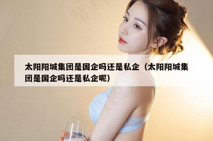 太阳阳城集团是国企吗还是私企（太阳阳城集团是国企吗还是私企呢）